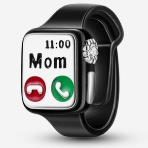 NWOT Black Mini Smart Watch Charm Sterling Silver 925